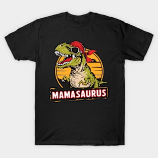 Mamasaurus T Rex Dinosaur Mama Saurus Family Matching T-Shirt